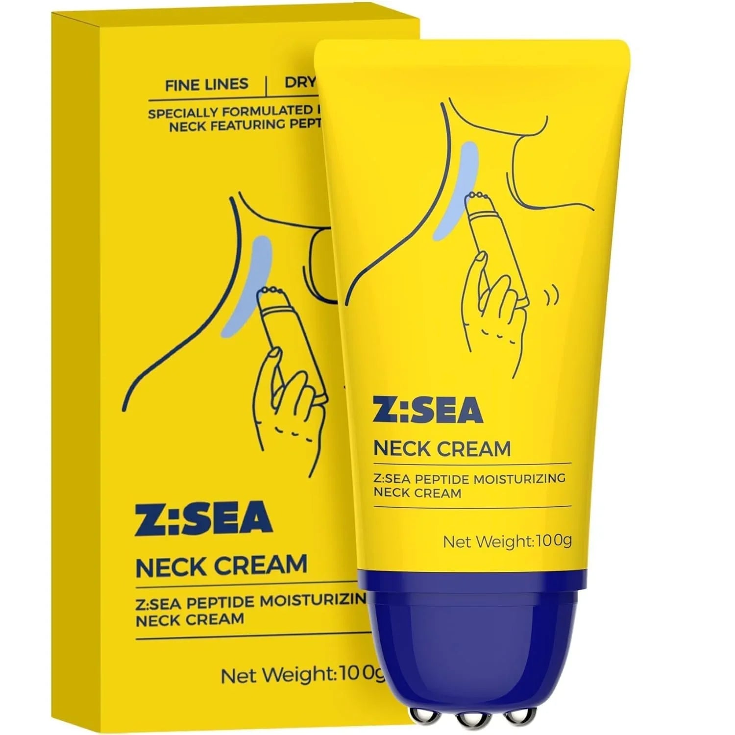 Neck Firming Cream with Roller | Anti-Aging & Lifting | Z:SEA