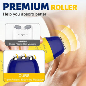 ZSEA neck cream with triple massage rollers to promote blood circulation and enhance absorption for tech neck lines.