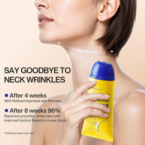 Z:SEA Neck Firming Cream with Roller - Anti-Aging Treatment, Hydrating & Tightening with Collagen, Vitamin C, Hyaluronic Acid, Reduces Wrinkles, Lifts & Firms Skin for Youthful Look, 5.29 fl oz